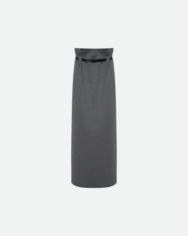 RECTANGULAR WOOL SKIRT sold by Bevza