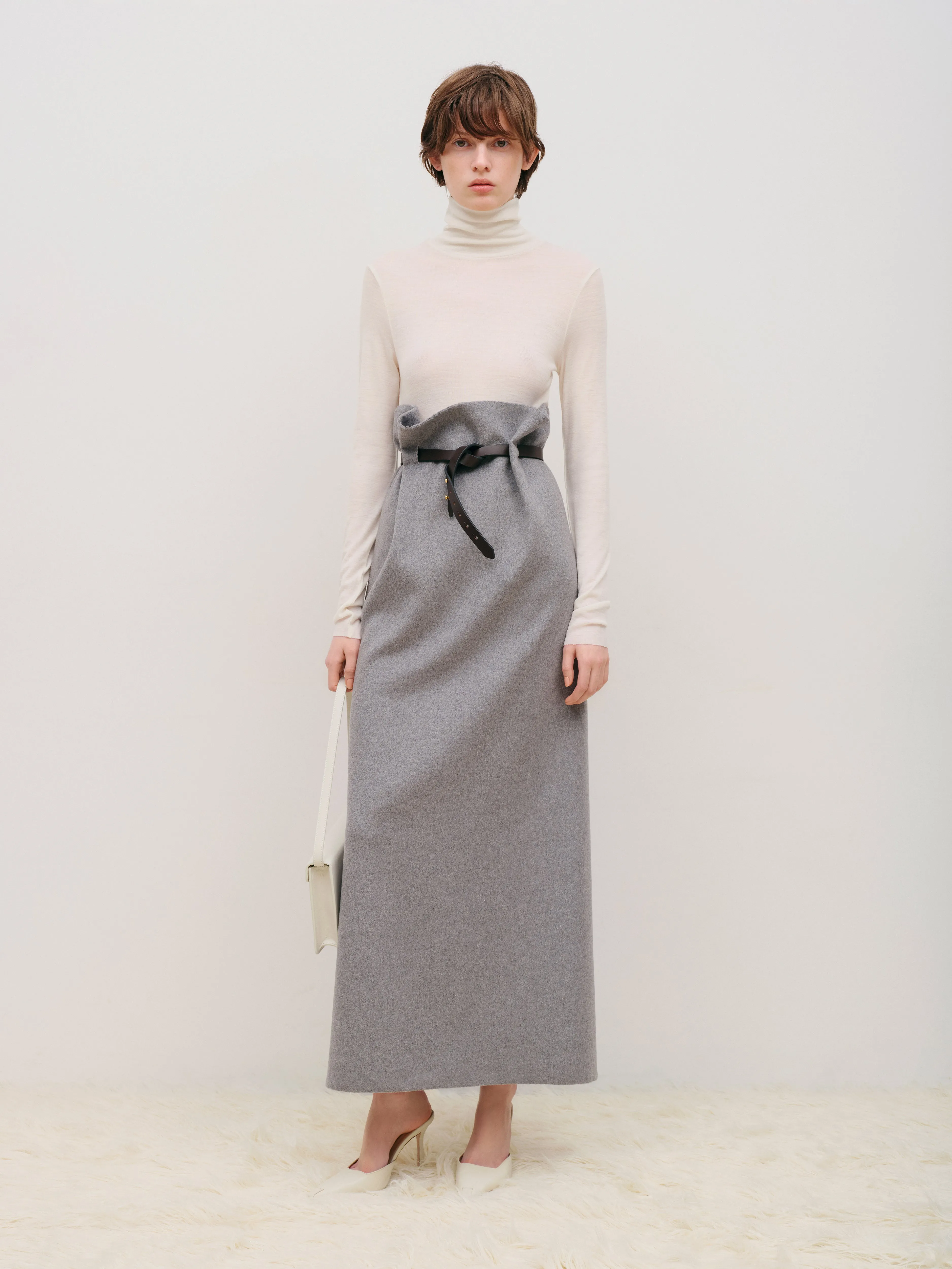 RECTANGULAR WOOL SKIRT sold by Bevza product image thumbnail 2