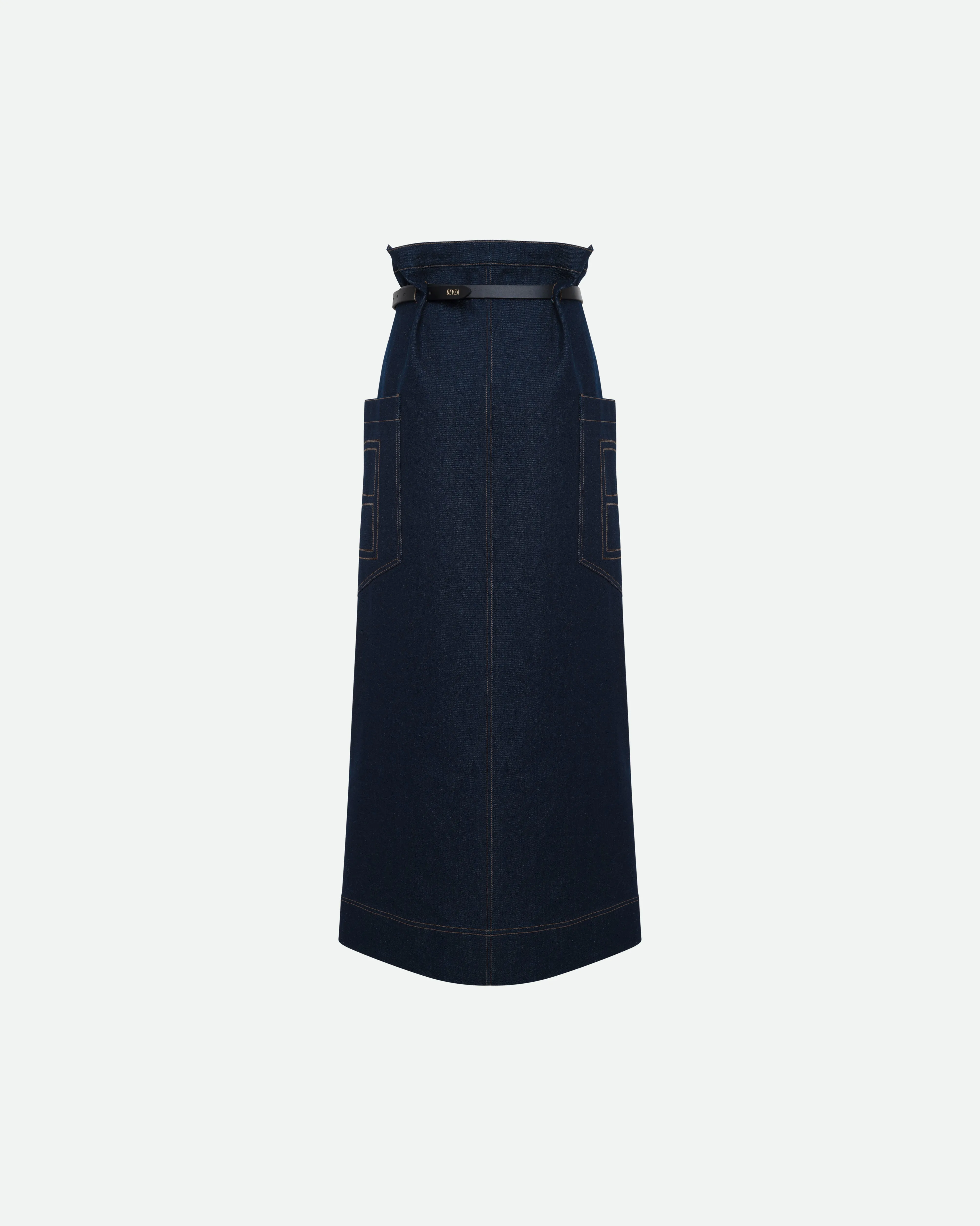 RECTANGULAR DENIM SKIRT sold by Bevza product image thumbnail 3