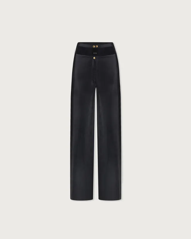 BLACK HIGH-WAISTED TROUSERS sold by Bevza