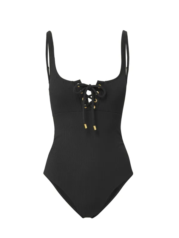Taylor One Piece In Black Texture sold by Change of Scenery