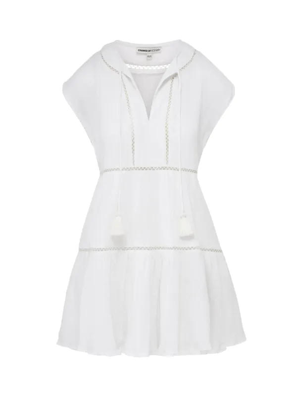 Gari Dress Fresh White sold by Change of Scenery