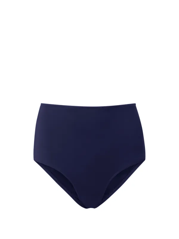 Classic High Waist Bottom Navy Satin sold by Change of Scenery