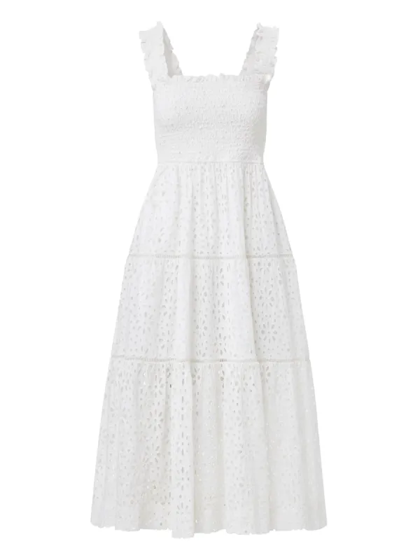Kristen Dress Fresh White Seaside Eyelet sold by Change of Scenery