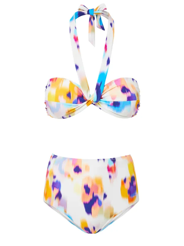 Loryn Top + Classic High Waist in Floral Ikat sold by Change of Scenery