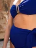 Side Tie High Waist Bottom Iris Texture sold by Change of Scenery