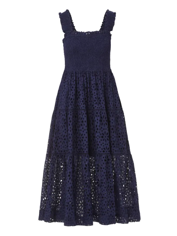 Kristen Dress Navy Seaside Eyelet sold by Change of Scenery
