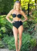 Side Tie High Waist Bottom Black Texture sold by Change of Scenery