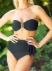Side Tie High Waist Bottom Black Texture sold by Change of Scenery
