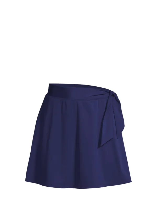 Amy Swim Skirt Navy Satin sold by Change of Scenery