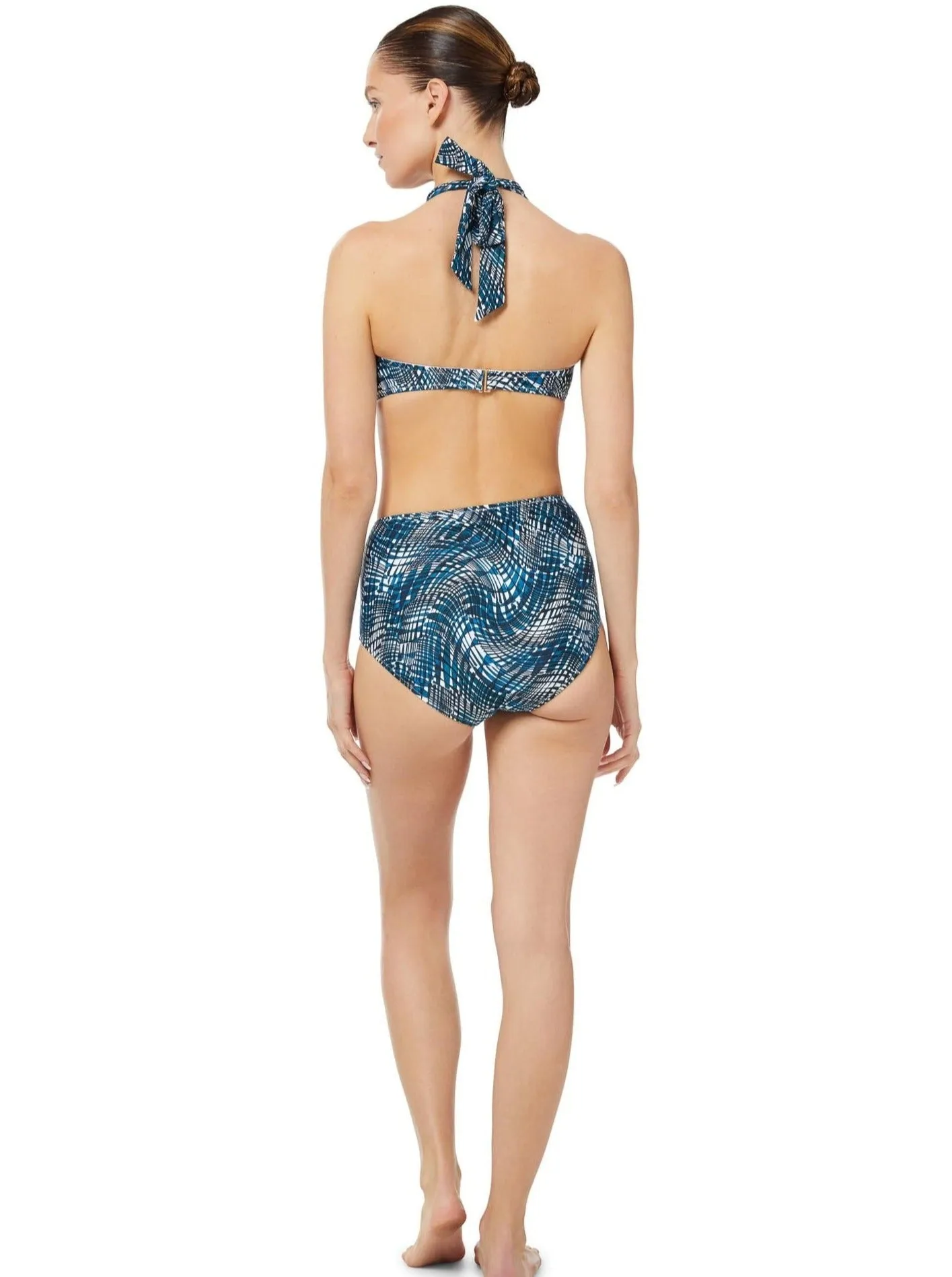 Loryn Top + Classic High Waist Bottom in Abstract Wave sold by Change of Scenery product image thumbnail 5