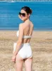 Side Tie High Waist Bottom Ivory Texture sold by Change of Scenery