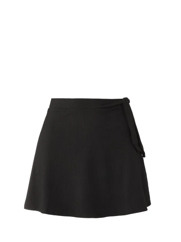 Amy Swim Skirt In Black Texture sold by Change of Scenery
