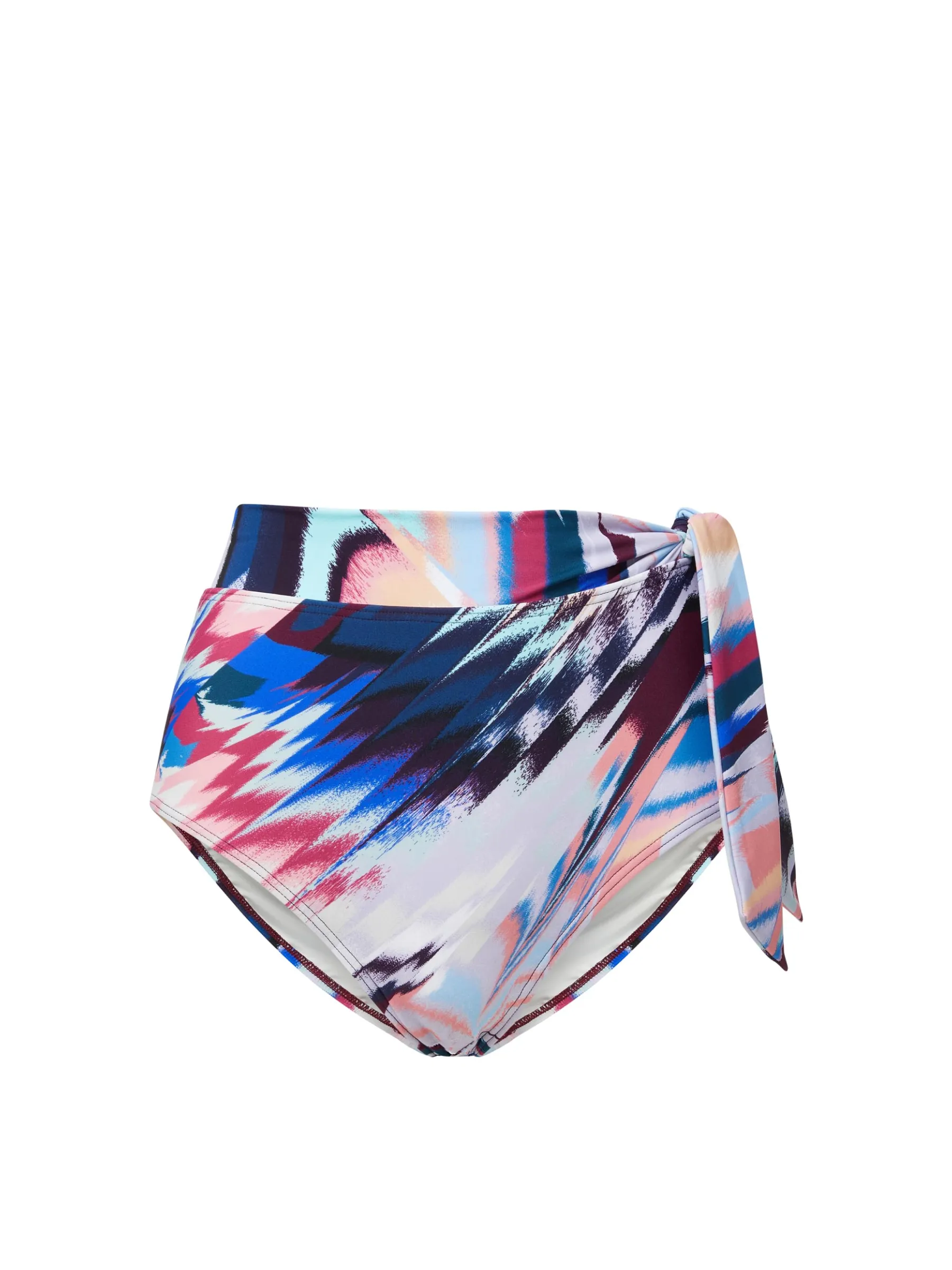 Side Tie High Waist Bottom Mosaic sold by Change of Scenery