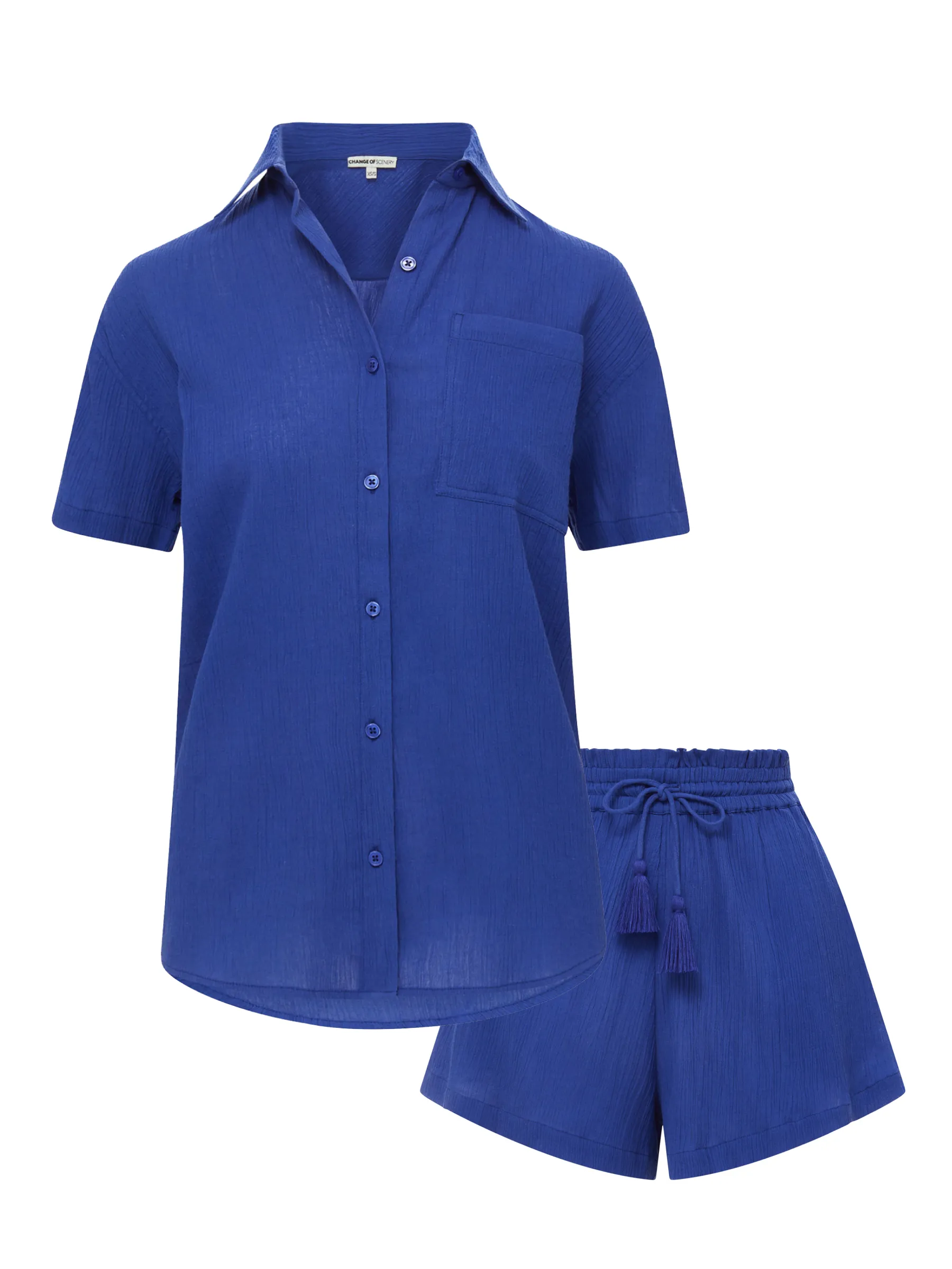 Michelle Top + Vicki Shorts Set in Iris sold by Change of Scenery