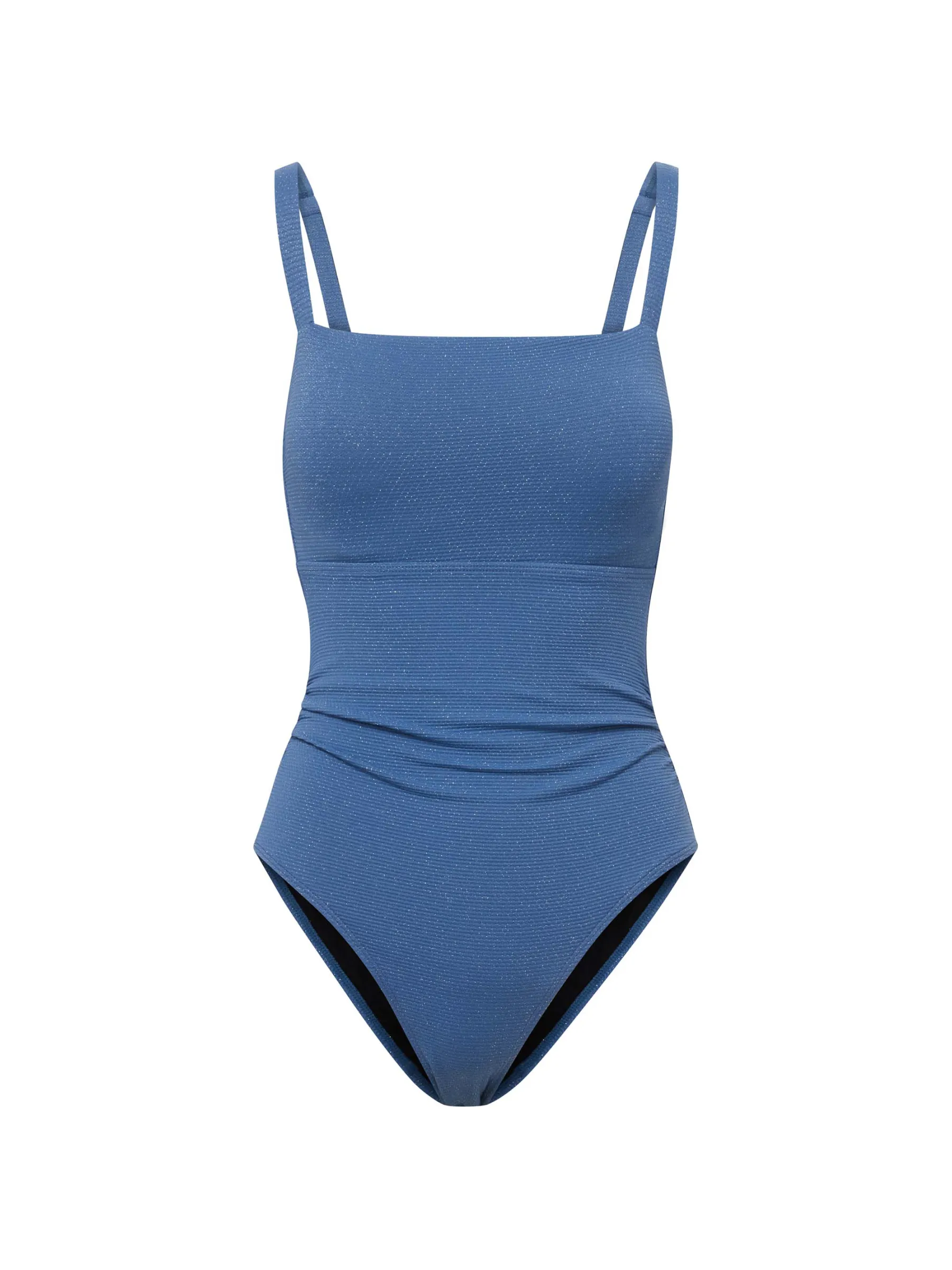 Jori One Piece In Steel Blue Metallic Pique sold by Change of Scenery