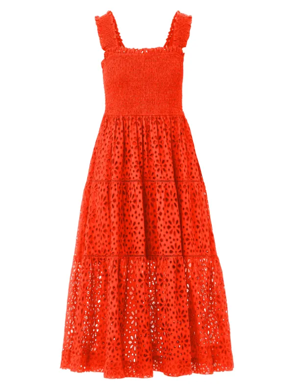 Kristen Dress In Flame Seaside Eyelet sold by Change of Scenery