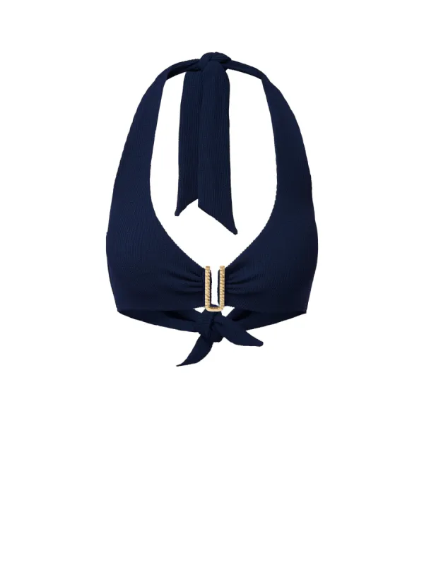 Melissa Top In Navy Texture sold by Change of Scenery