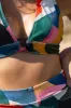 Hi Leg Hi Waist Bottom In Carta Colorblock Texture sold by Change of Scenery