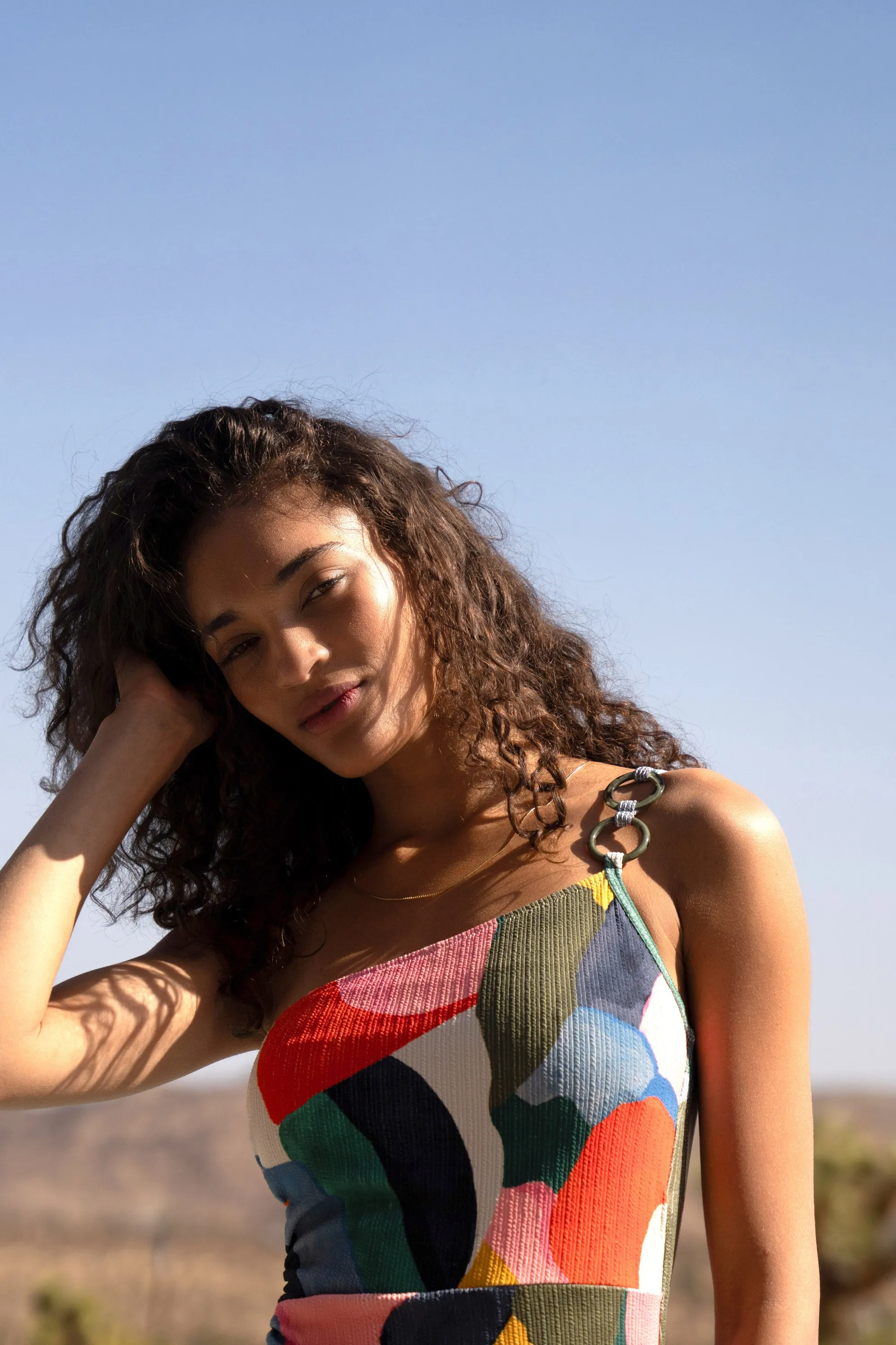 Kara One Piece In Carta Colorblock Texture sold by Change of Scenery product image thumbnail 5