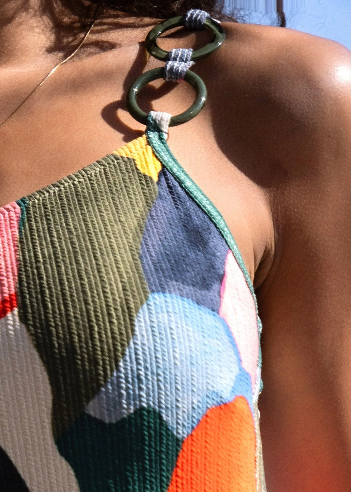 Kara One Piece In Carta Colorblock Texture sold by Change of Scenery product image thumbnail 4