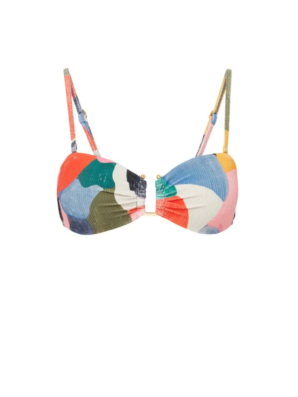 Gina Top In Carta Colorblock Texture sold by Change of Scenery