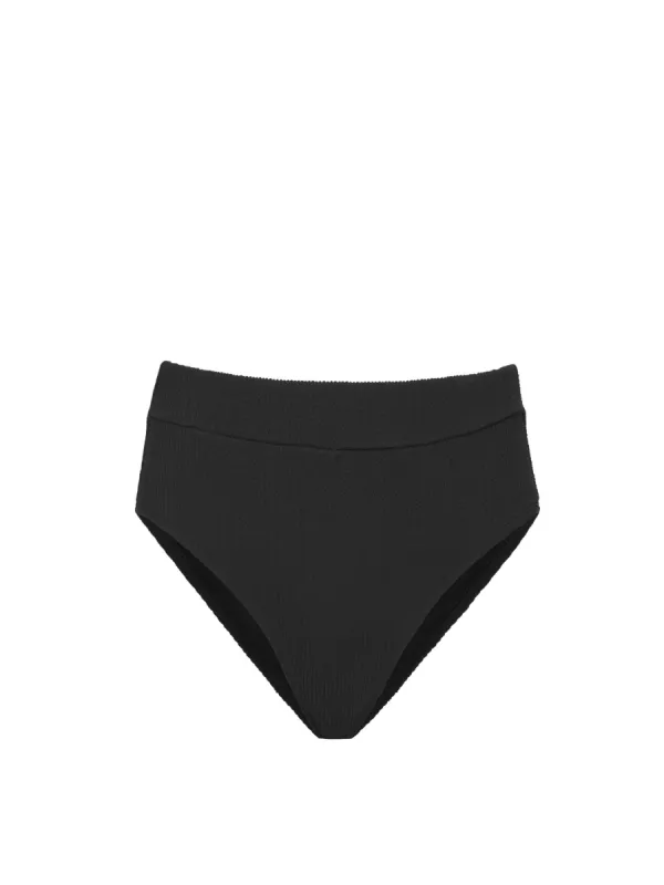 Hi Leg Hi Waist Bottom In Black Texture sold by Change of Scenery