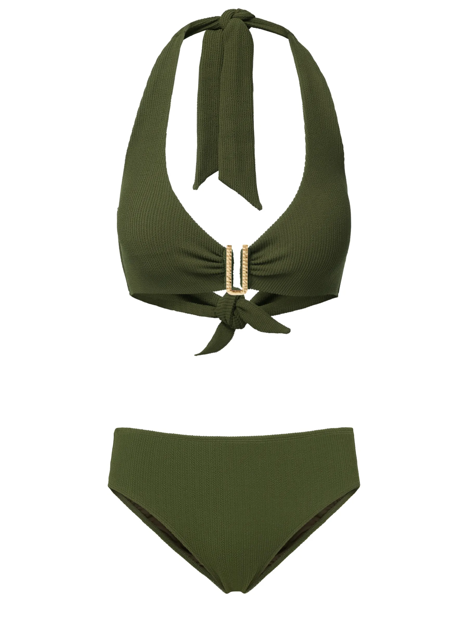 Melissa Top + Classic Midrise Bottom in Olive Texture sold by Change of Scenery