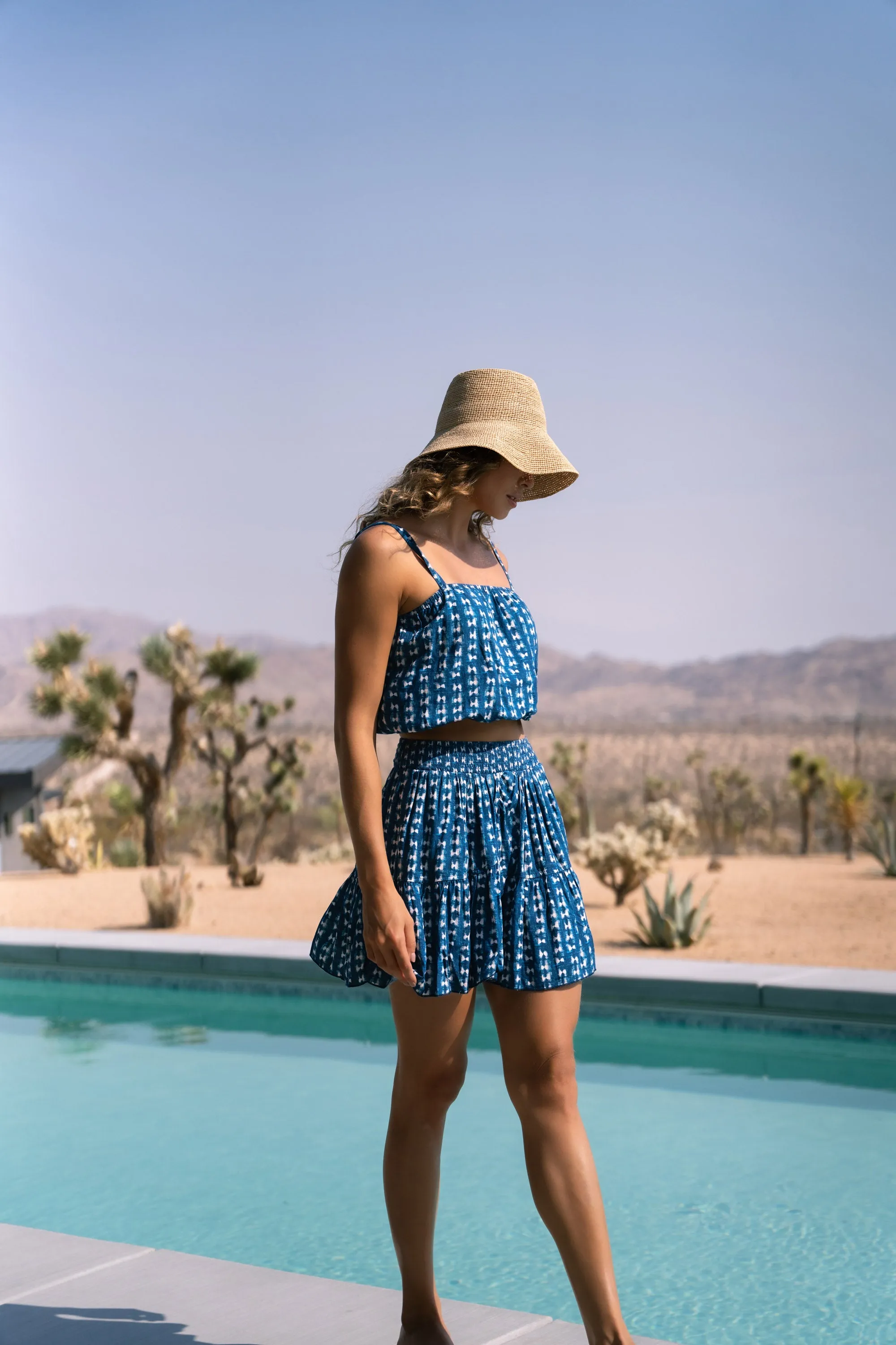 Dani Top + Izzy Skirt Set in Denim Tides sold by Change of Scenery product image thumbnail 3