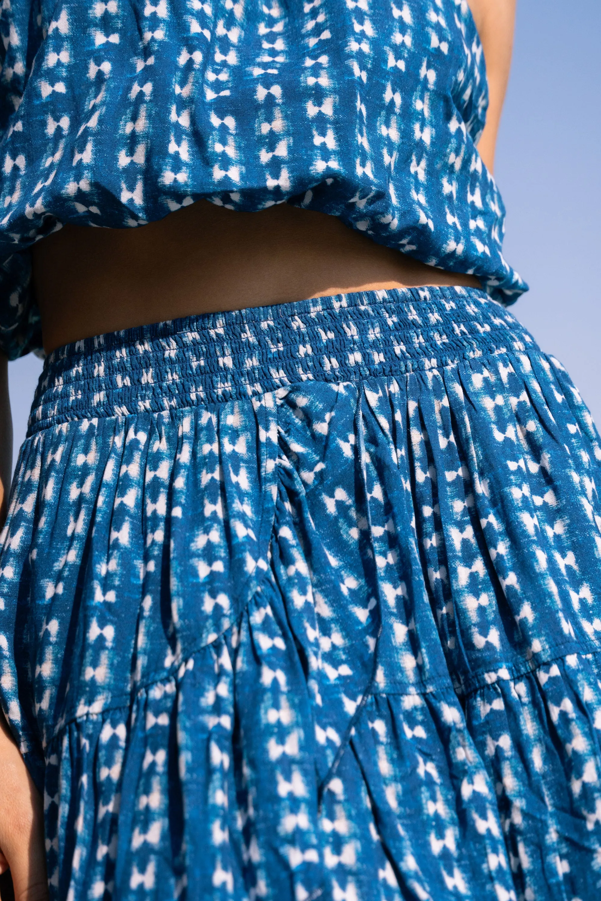 Dani Top + Izzy Skirt Set in Denim Tides sold by Change of Scenery product image thumbnail 4