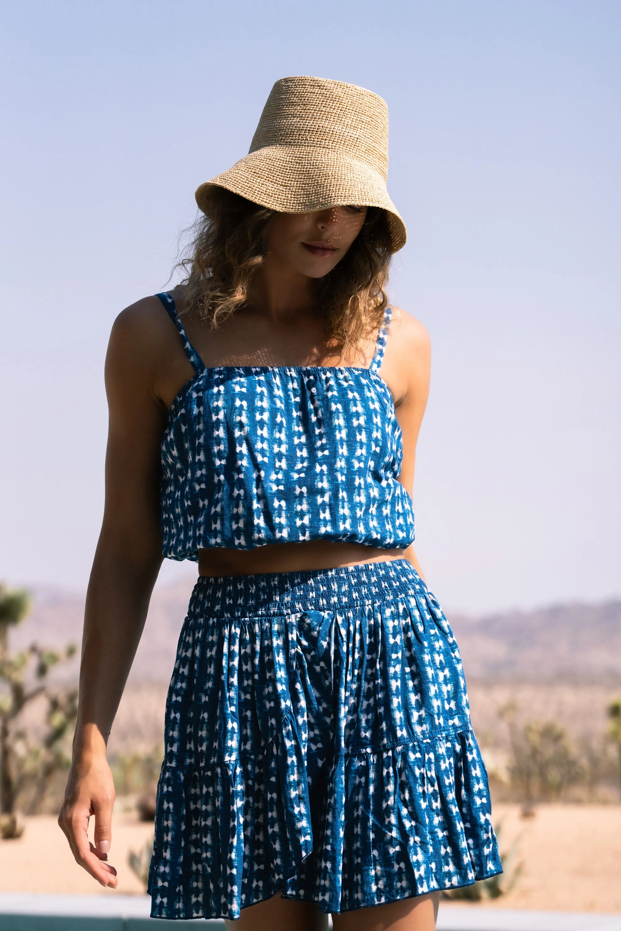Dani Top + Izzy Skirt Set in Denim Tides sold by Change of Scenery product image thumbnail 2
