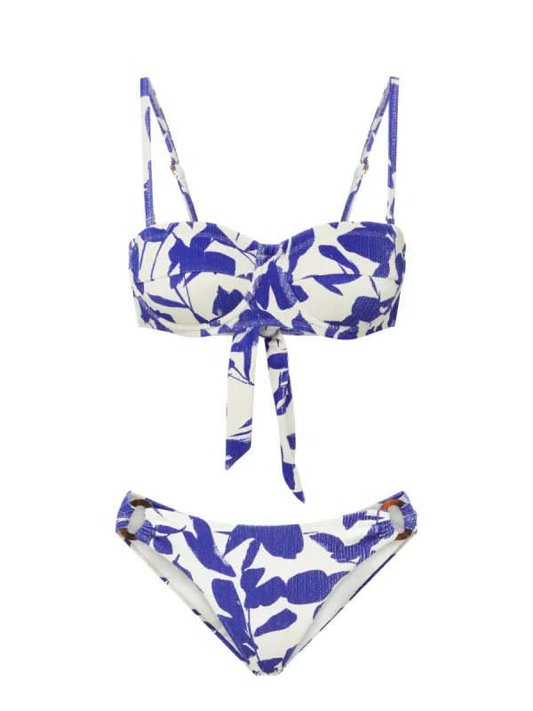 Nellie Top + Ring Trim Bottom In Moraea Garden Texture sold by Change of Scenery