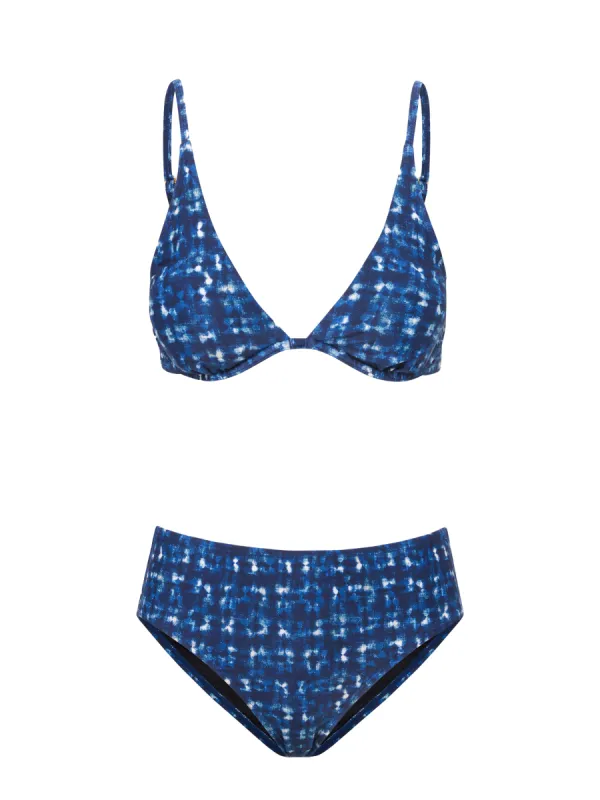 Leah Top + Classic Midrise Bottom in Denim Noir sold by Change of Scenery