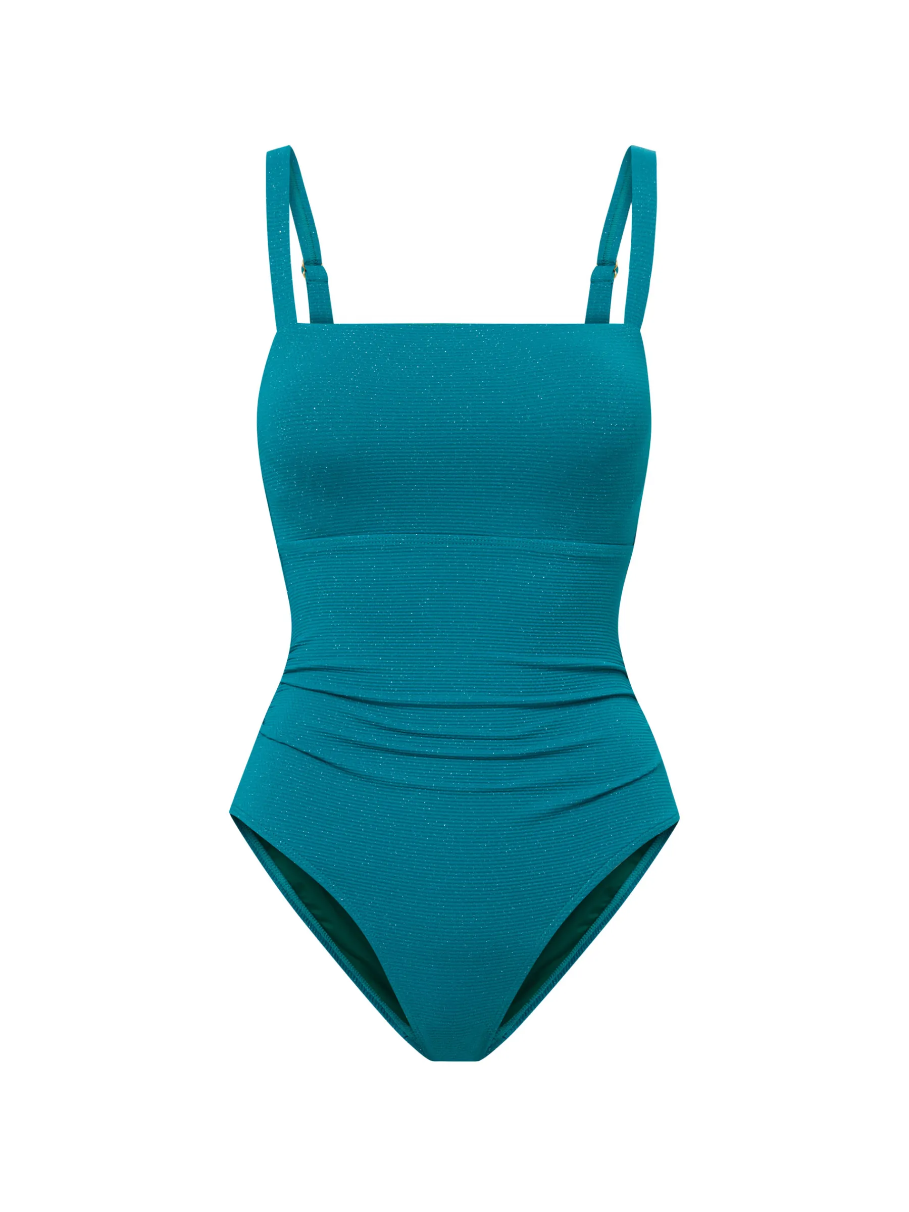 Jori One Piece In Jungle Green Metallic Pique sold by Change of Scenery