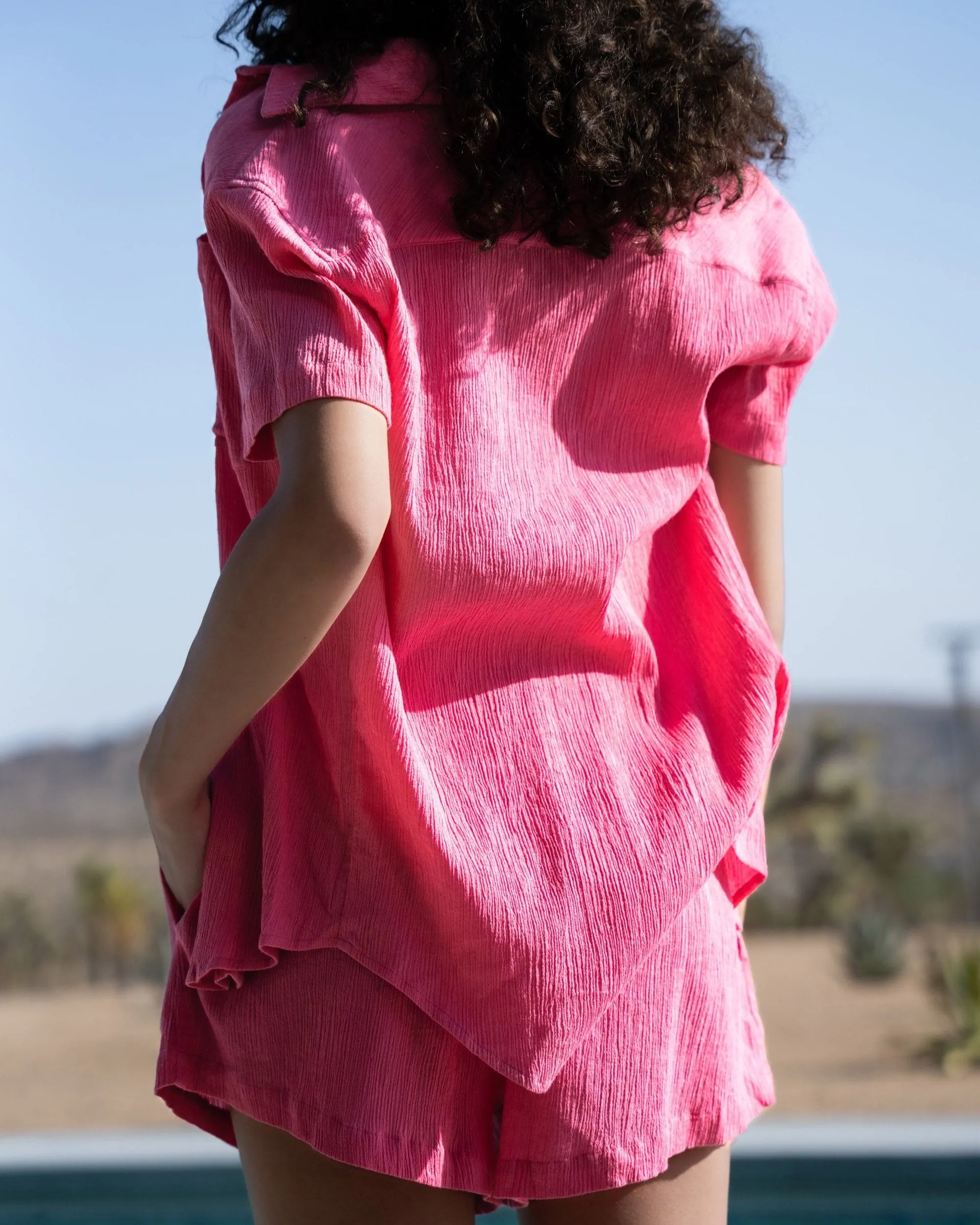 Michelle Top + Vicki Shorts Set in Hibiscus sold by Change of Scenery product image thumbnail 5