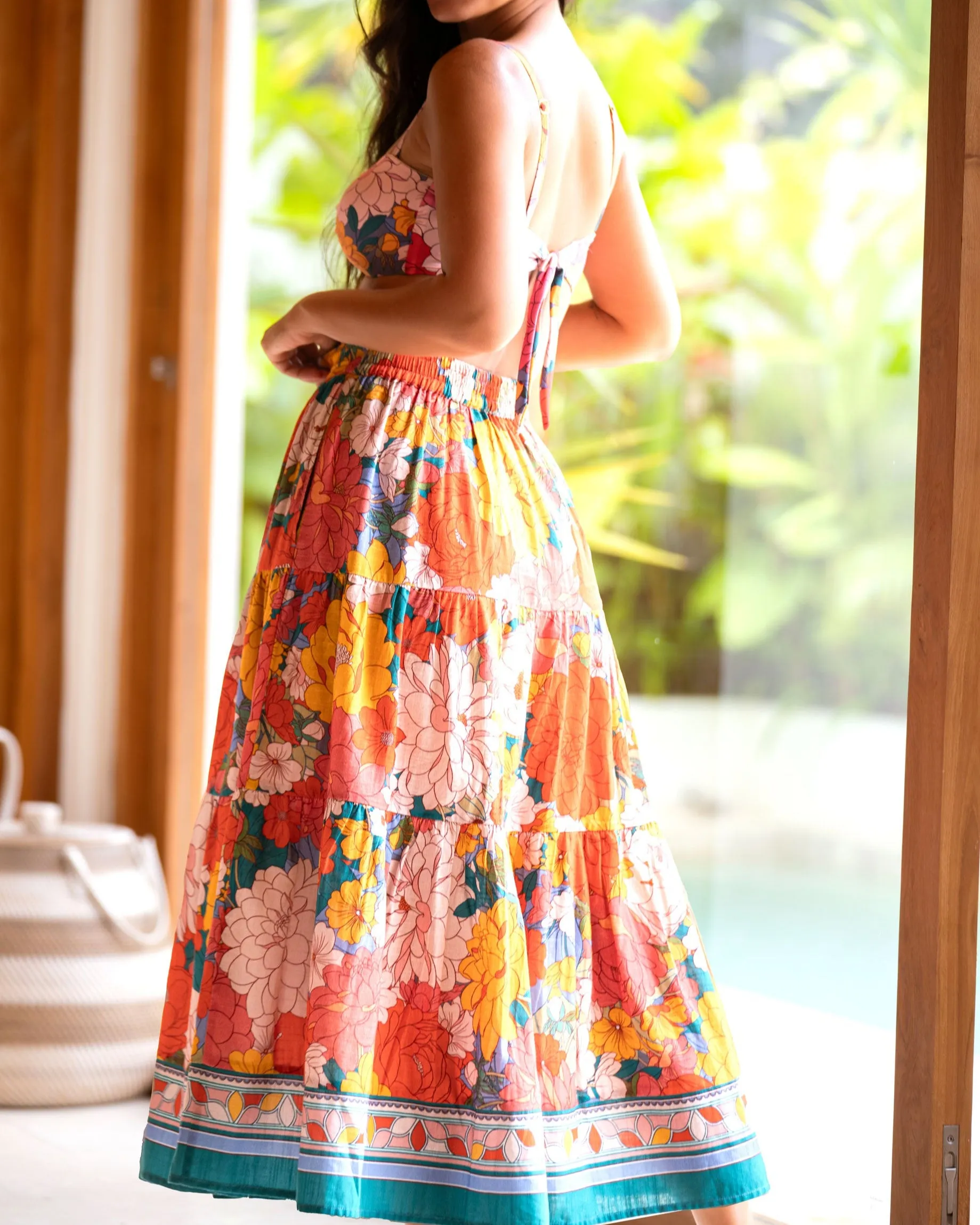 Joanna Skirt In Zinnia Fields sold by Change of Scenery product image thumbnail 4