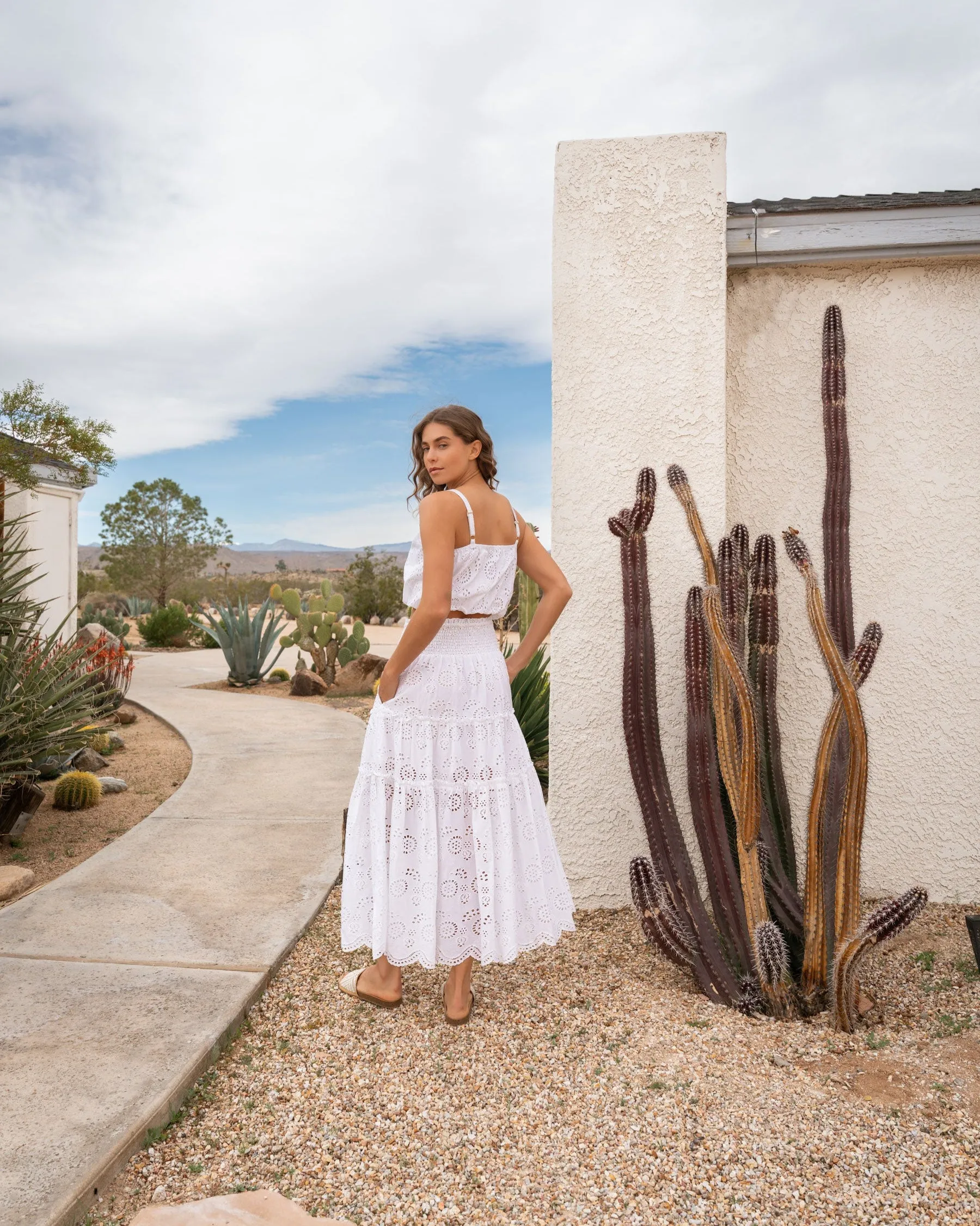 Charlie Skirt In Fresh White Eyelet sold by Change of Scenery product image thumbnail 5
