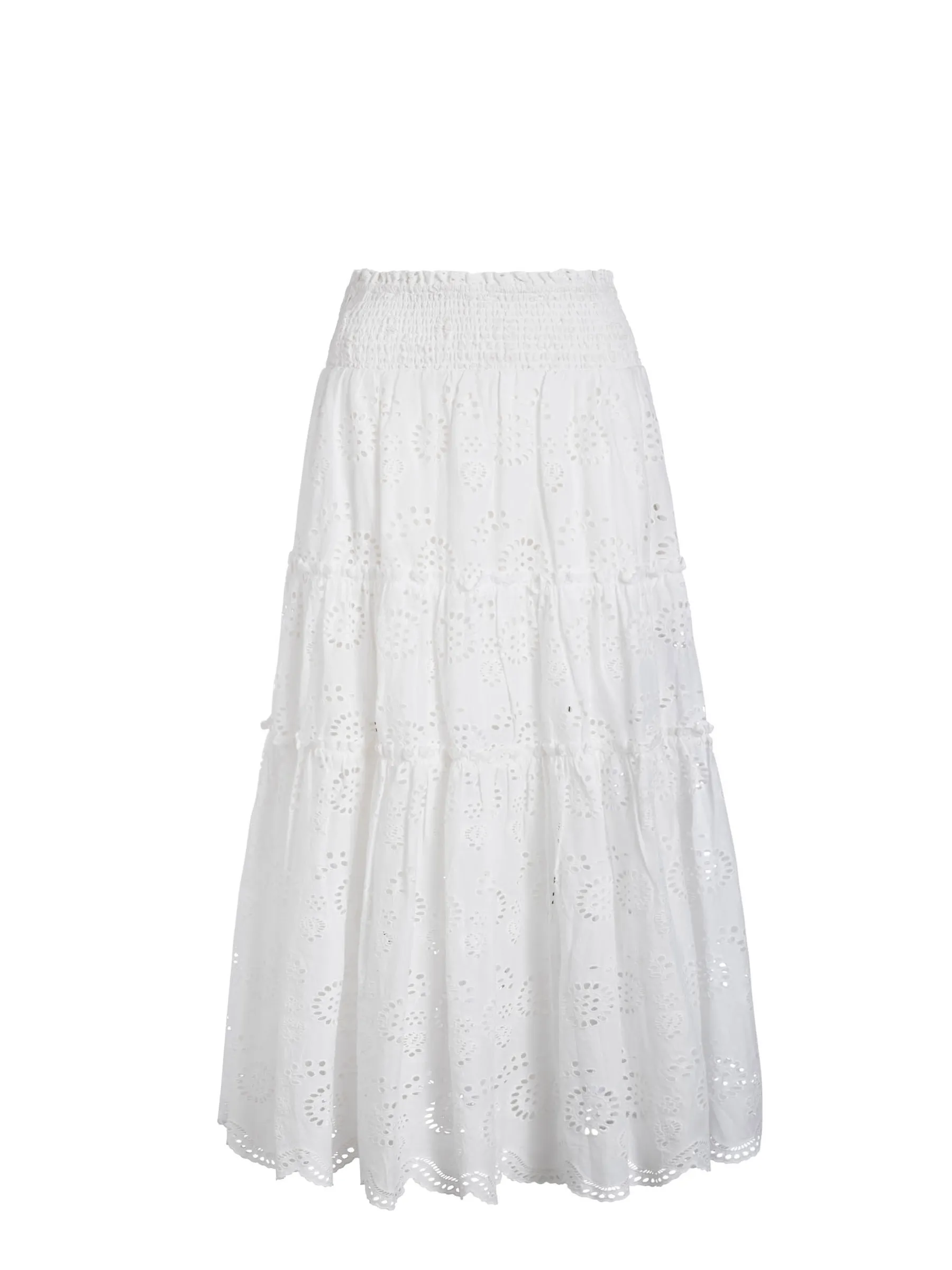 Charlie Skirt In Fresh White Eyelet sold by Change of Scenery