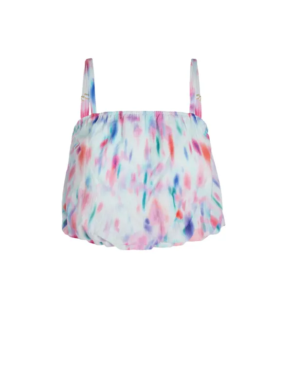Dani Top In Hazy Ikat Seafoam sold by Change of Scenery