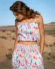 Dani Top In Hazy Ikat Seafoam sold by Change of Scenery