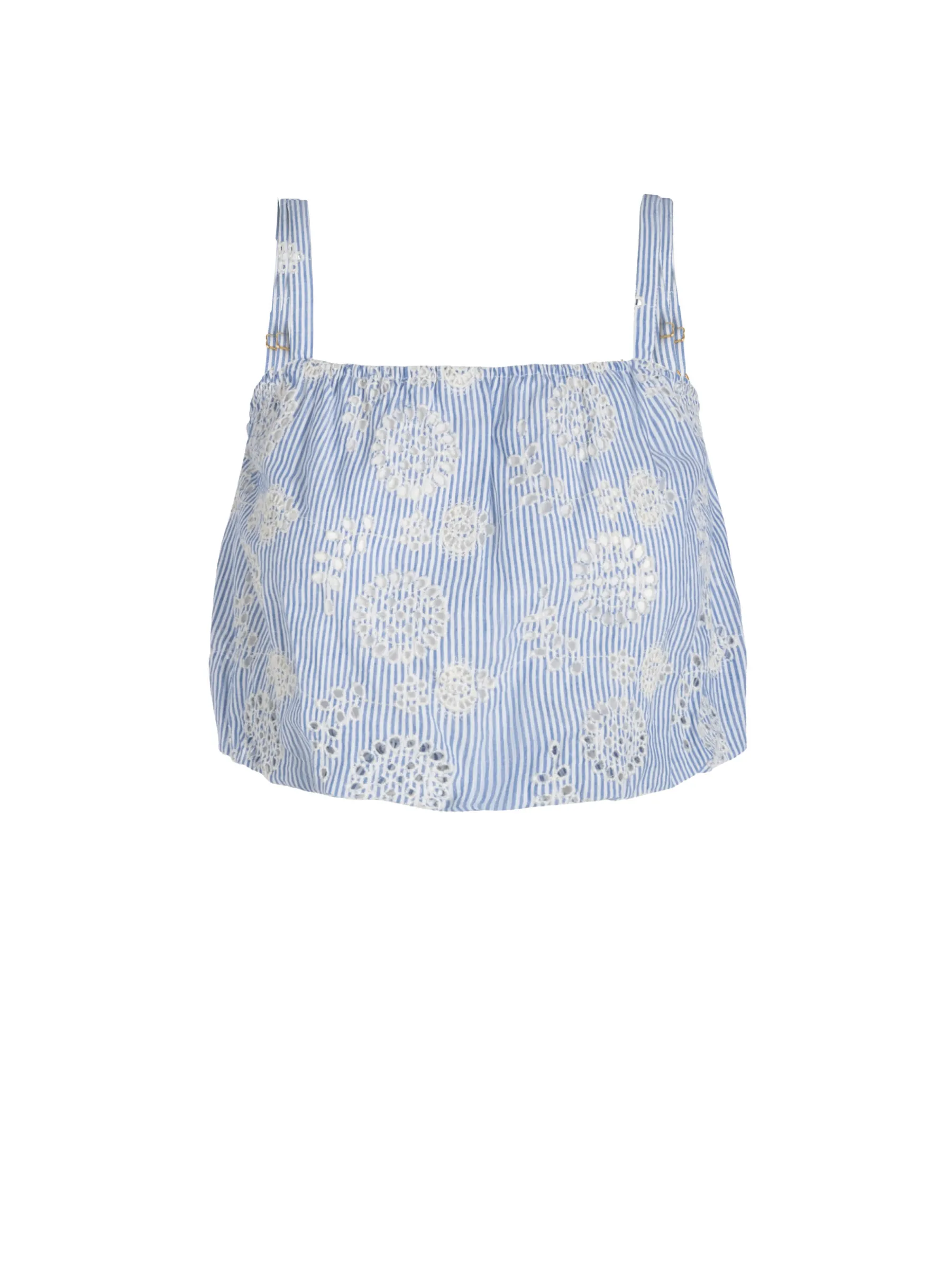 Dani Top In Sky/Natural Eyelet sold by Change of Scenery