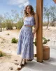 Dani Top In Sky/Natural Eyelet sold by Change of Scenery