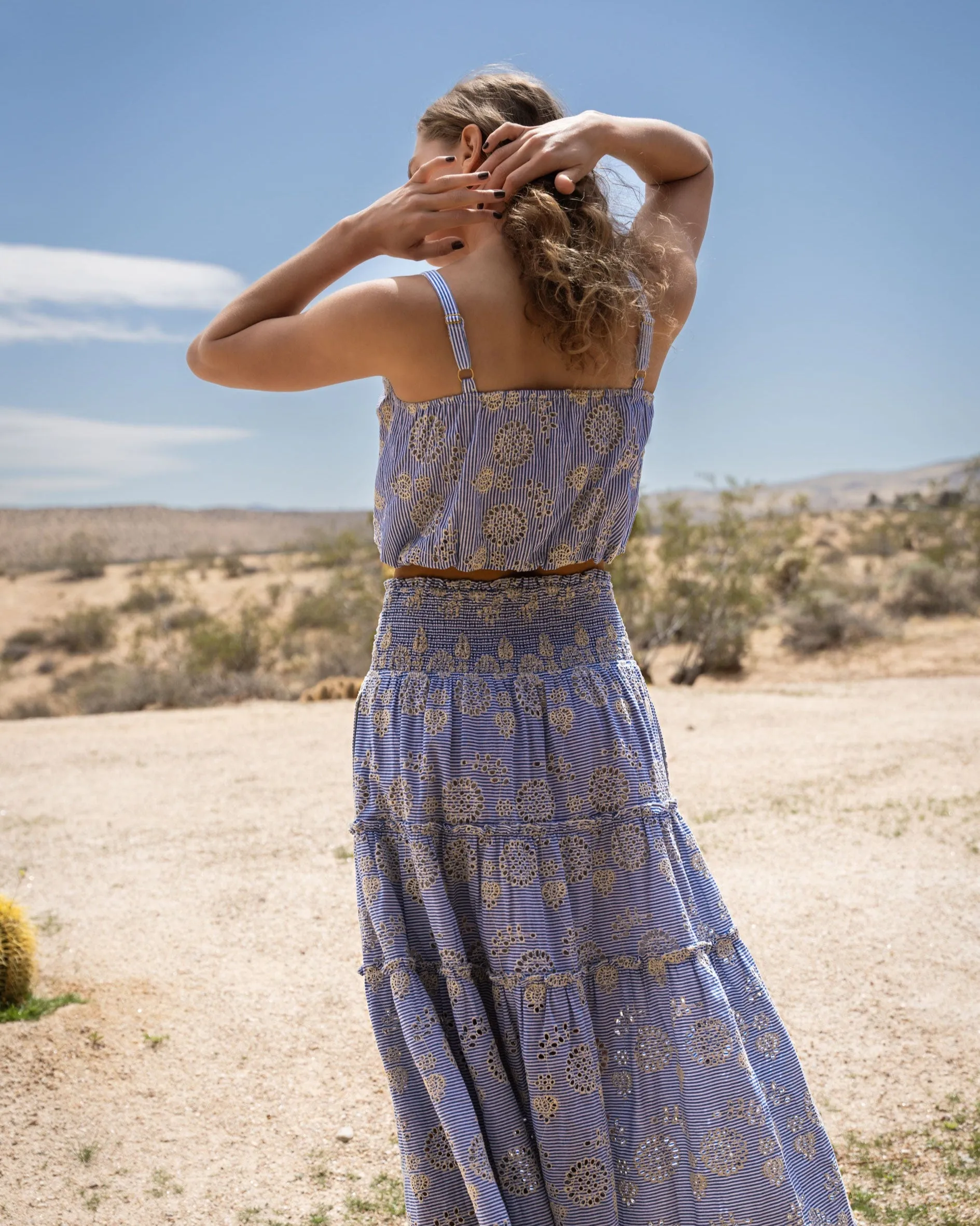 Dani Top In Sky/Natural Eyelet sold by Change of Scenery product image thumbnail 5