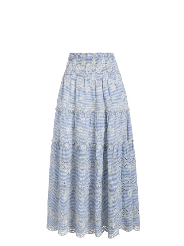 Charlie Skirt In Sky/Natural Eyelet sold by Change of Scenery