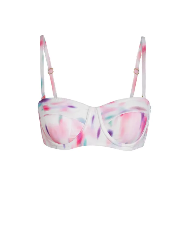 Nellie Top In Hazy Ikat Ivory sold by Change of Scenery