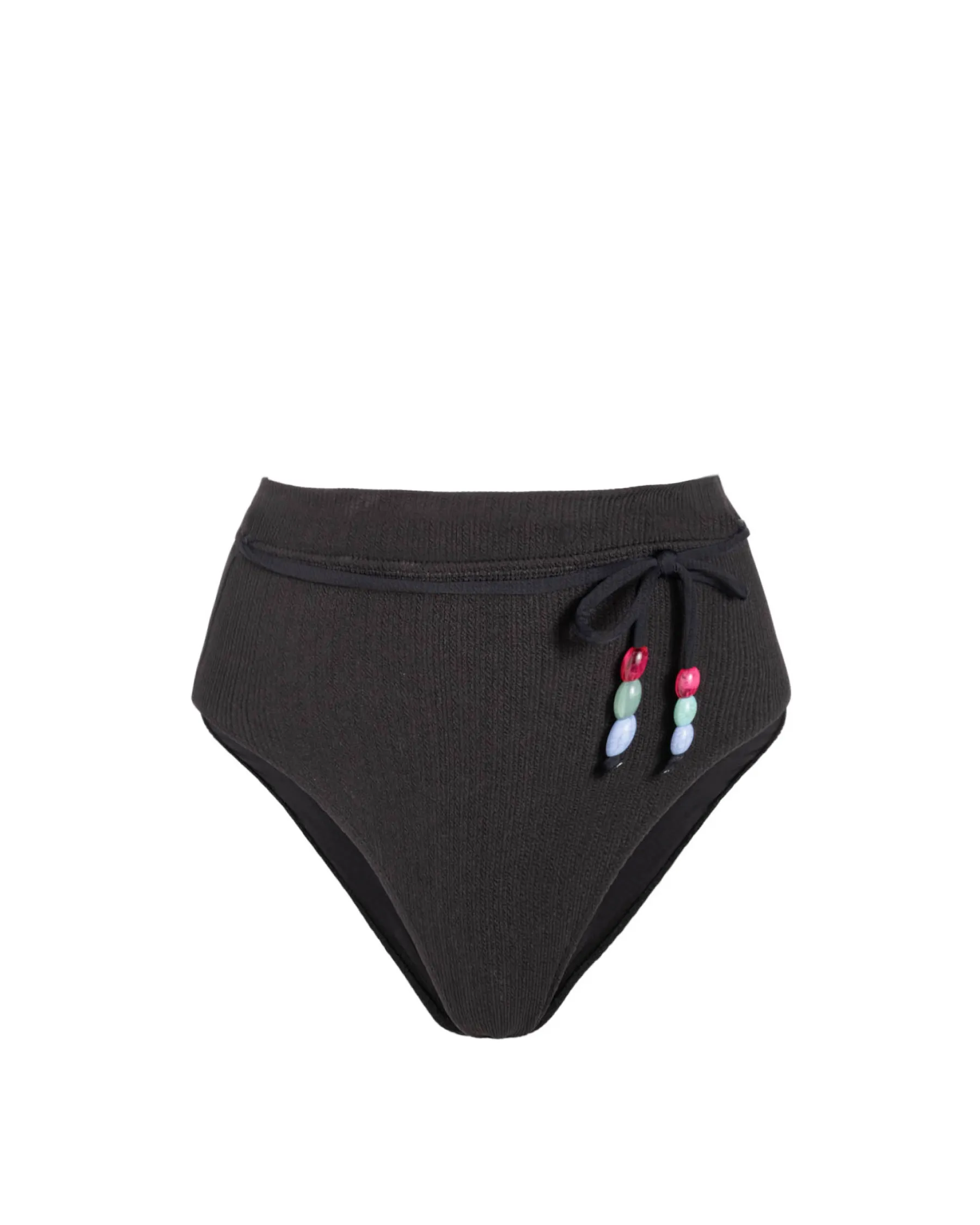 Belted Hi Waist Hi Leg Bottom In Black Texture sold by Change of Scenery