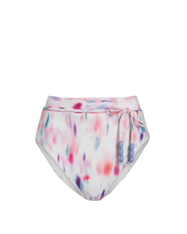 Belted Hi Waist Hi Leg Bottom In Hazy Ikat Ivory sold by Change of Scenery