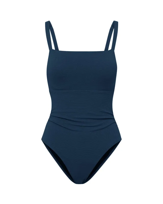 Jori One Piece In Navy Texture sold by Change of Scenery