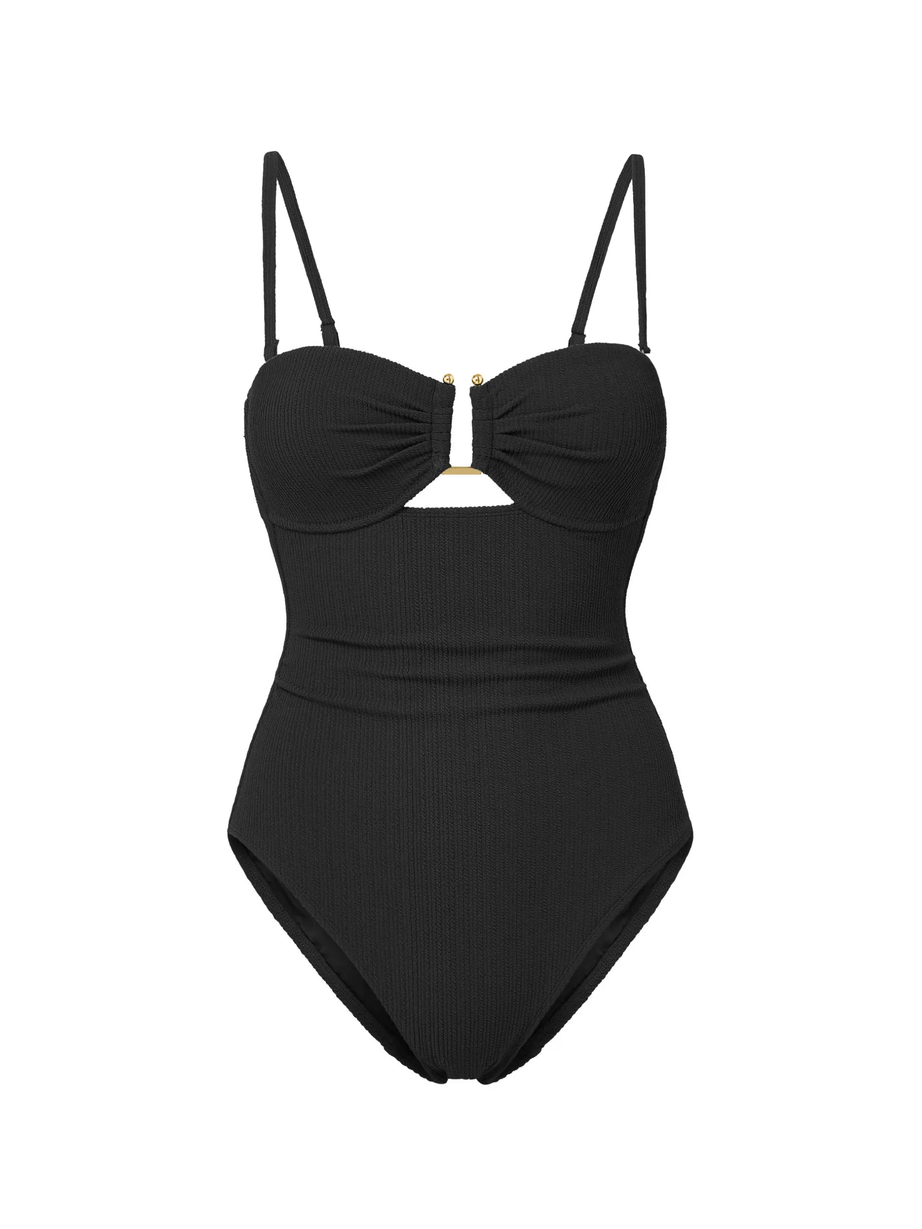 Juliette One Piece In Black Texture sold by Change of Scenery