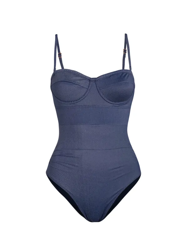 Anabel One Piece In Indigo Twill sold by Change of Scenery